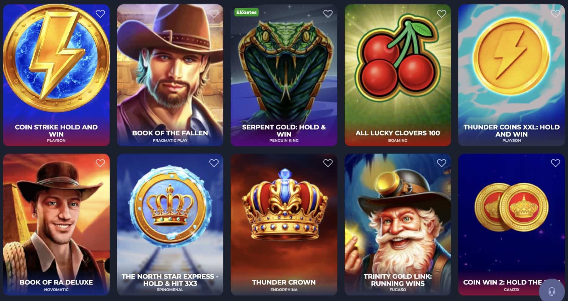 FridayRoll Casino nyerőgépek