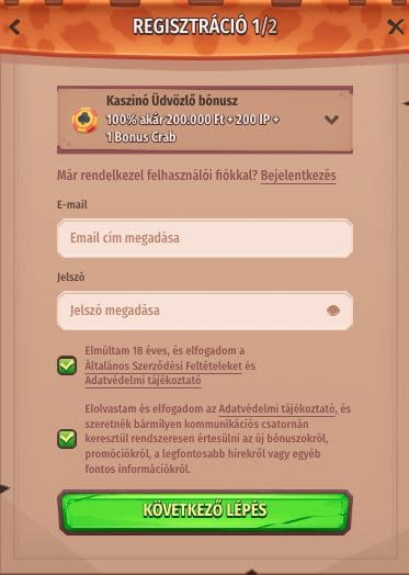 Stonevegas Casino regisztráció