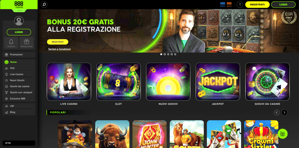 888 casinò Italia