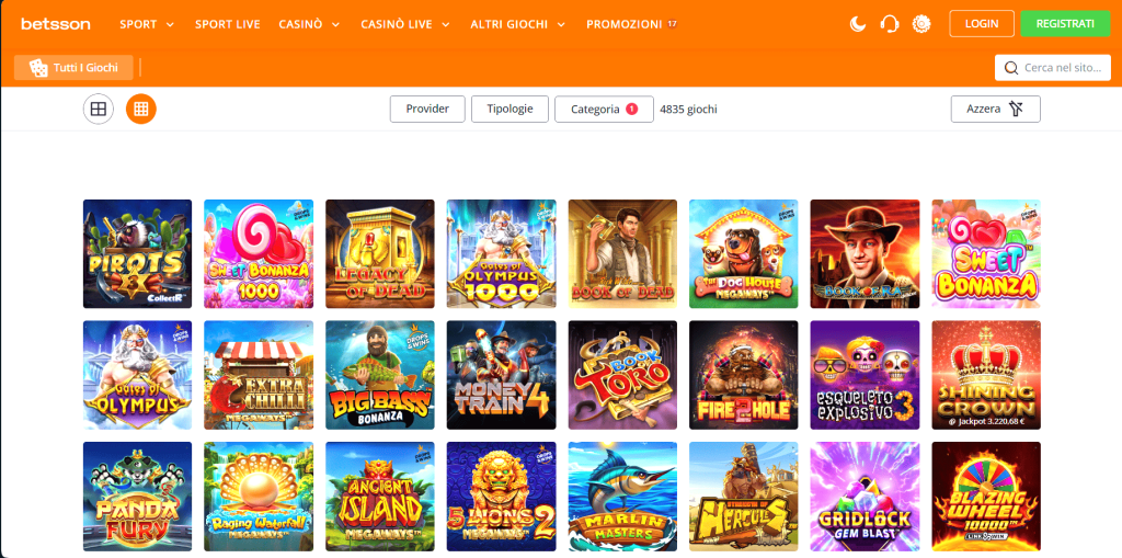 Slot del casinò Betsson