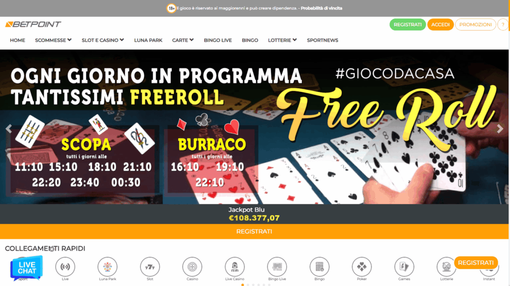 Betpoint casinò Italia