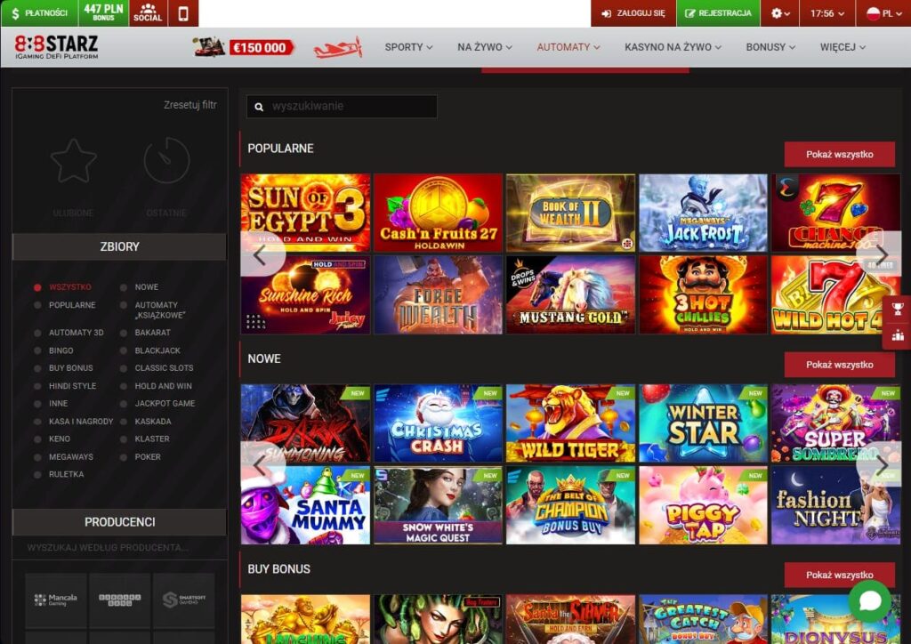 888Starz Casino gry