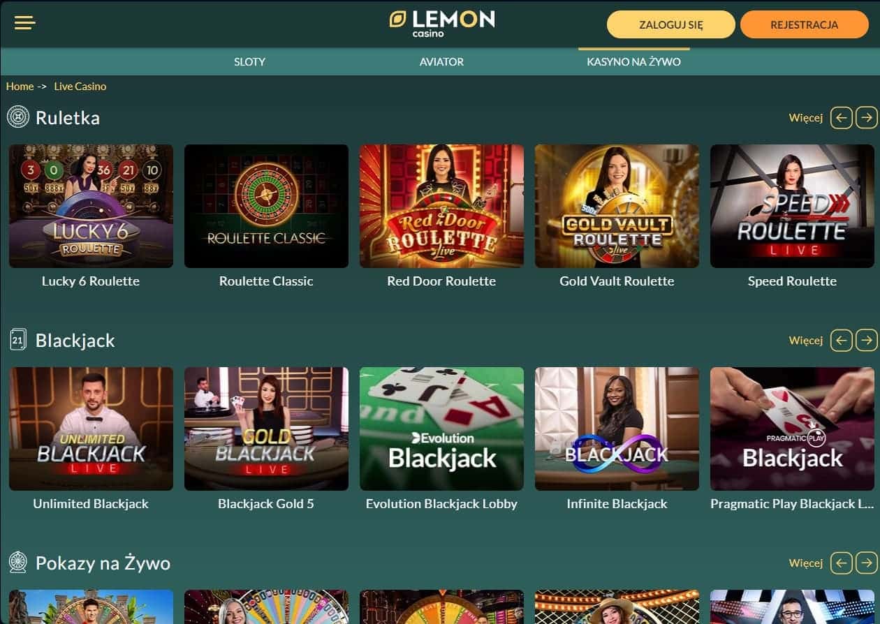 Lemon kasyno na zywo