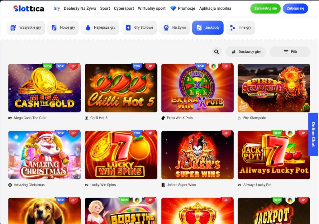 Slottica Casino gry