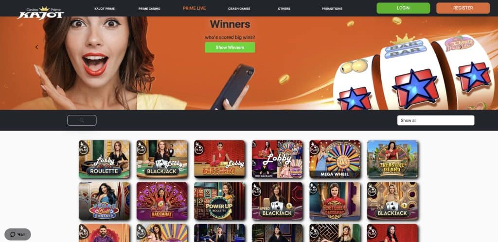 Kajot casino gra z krupierami na żywo