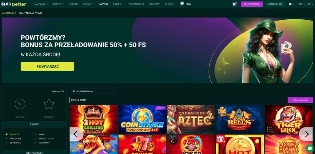SpinBetter casino oficjalna strona