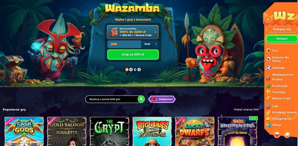 Wazamba casino oficjalna strona