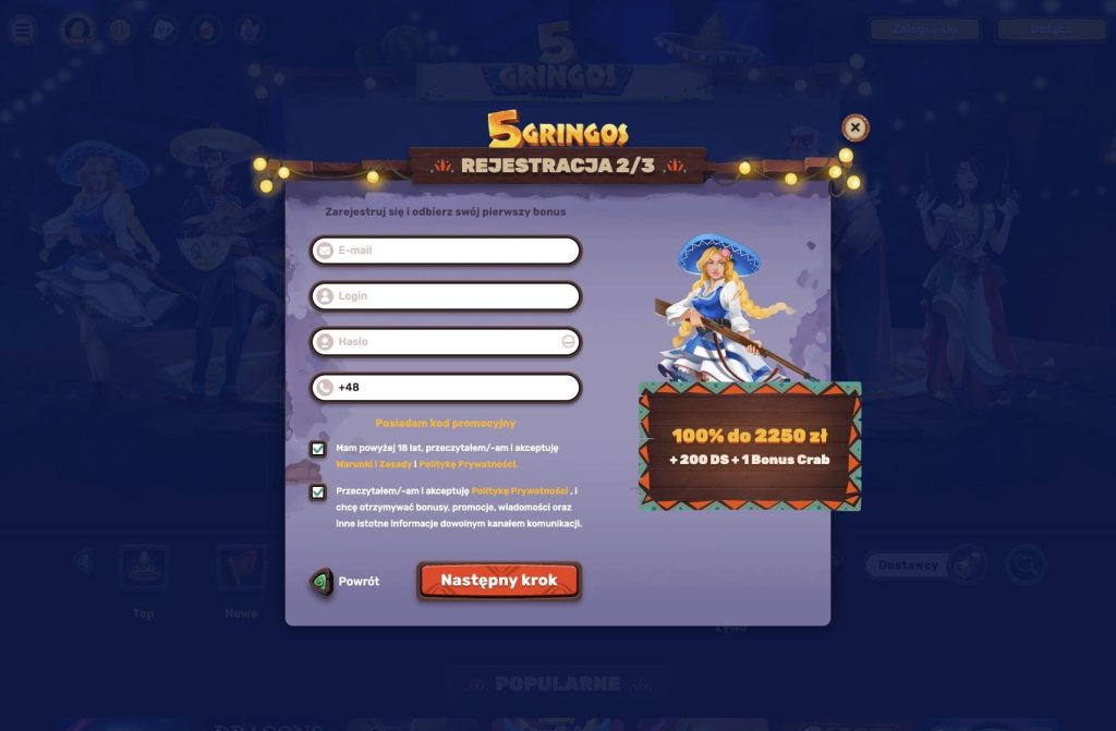 5Gringos casino rejestracja