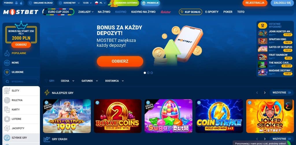 mostbet sloty