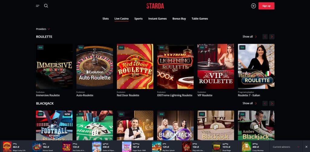 starda kasyno na zywo