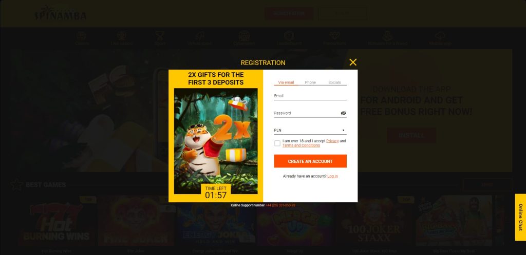 spinamba Rejestracja