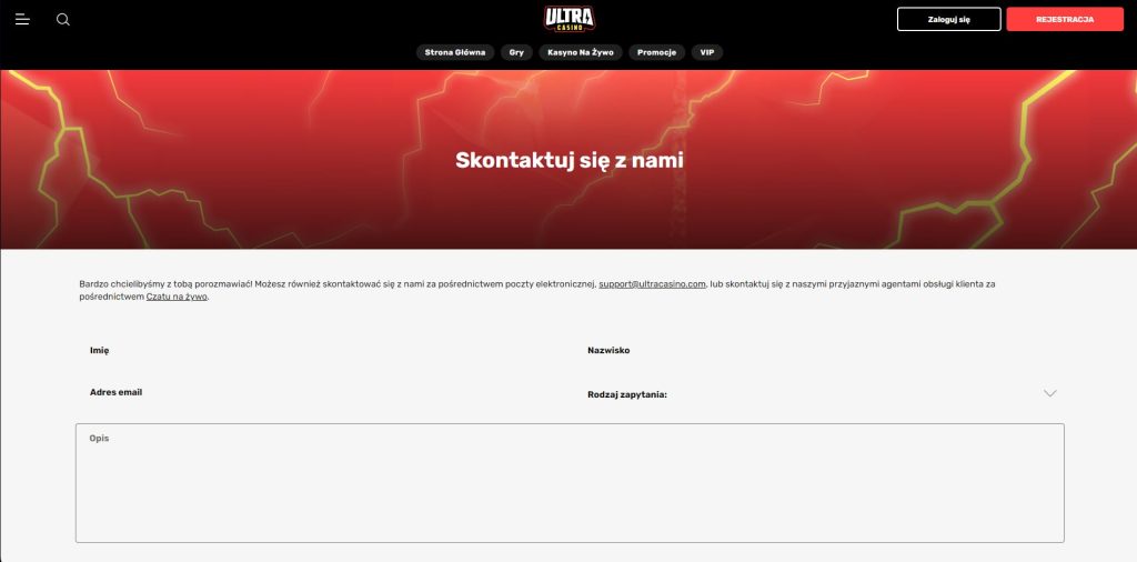 ultra casino kontakty