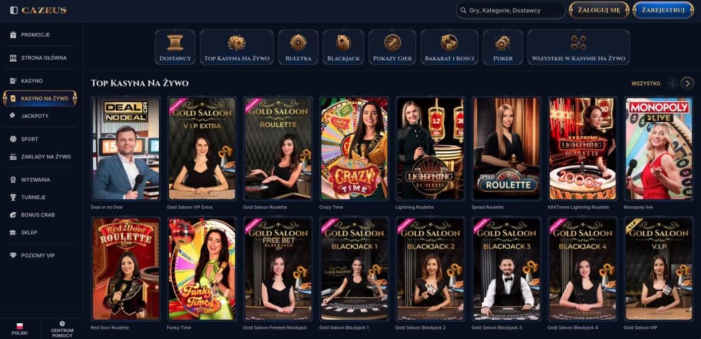 Gra z krupierami na żywo