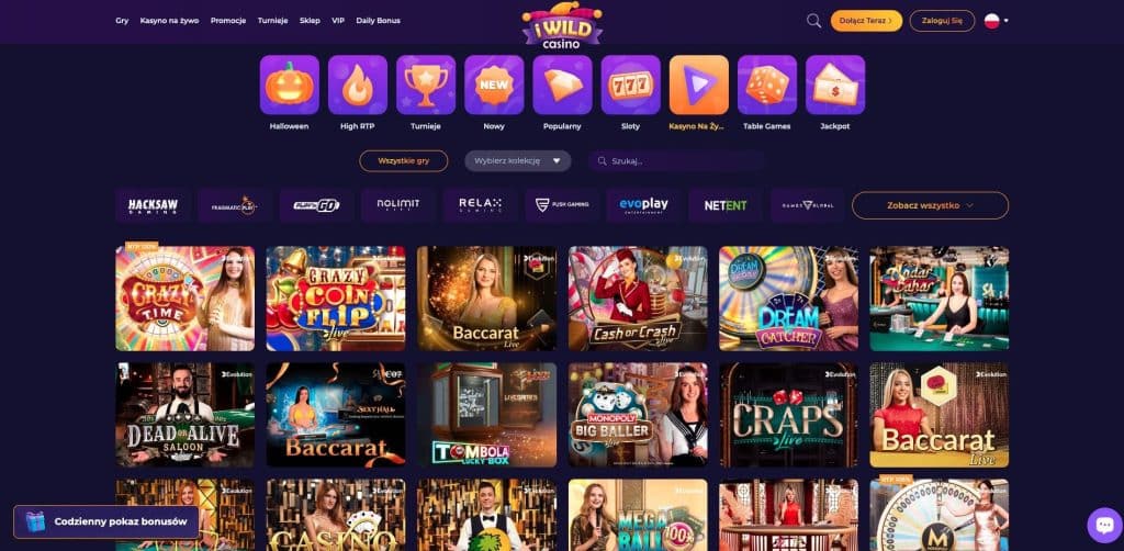 Gra z krupierami na żywo