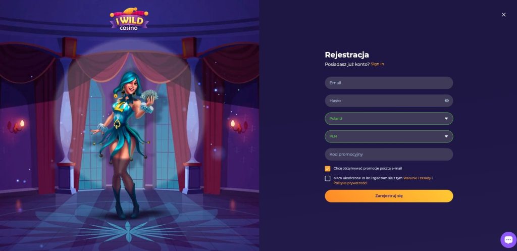 iWild casino rejestracja konta