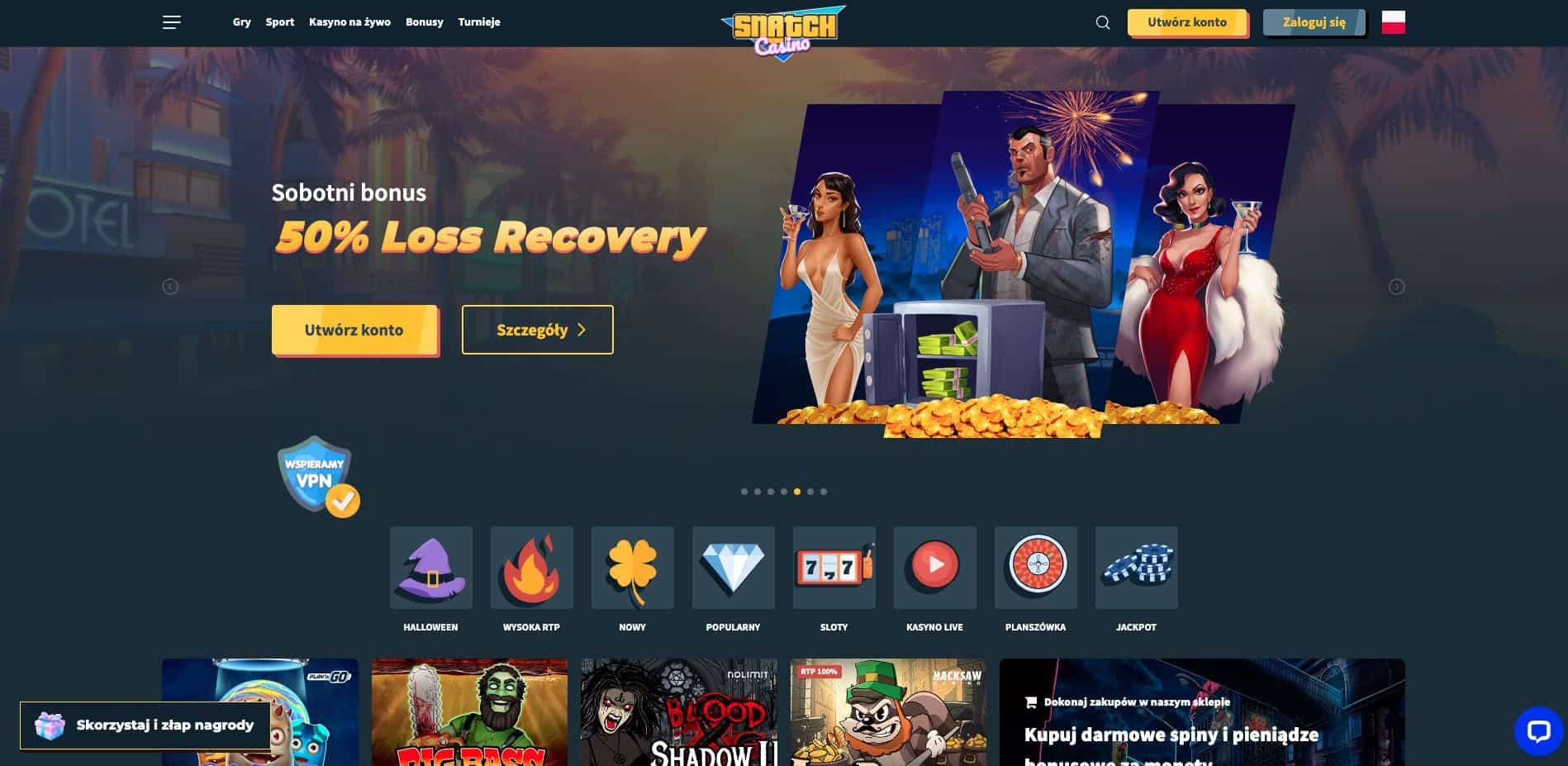 Oficjalna strona kasyna Snatch