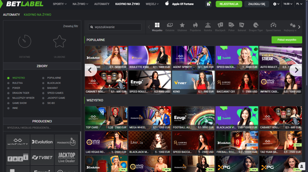 Gra z krupierami na żywo