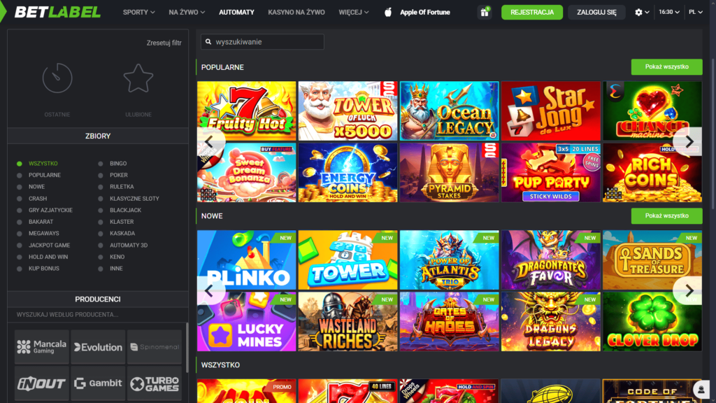 BetLabel casino automaty do gier