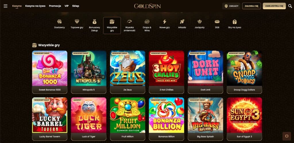 GoldSpin casino automaty do gier