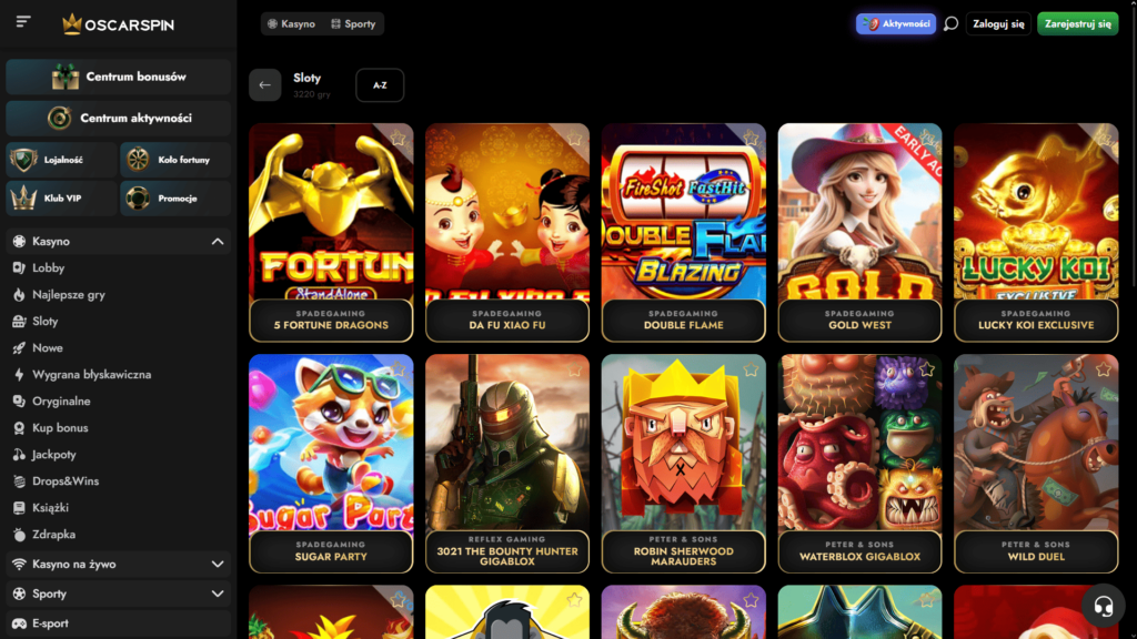 Oscarspin casino automaty do gier