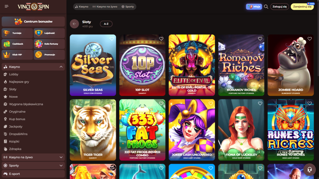 Vincispin casino automaty do gier