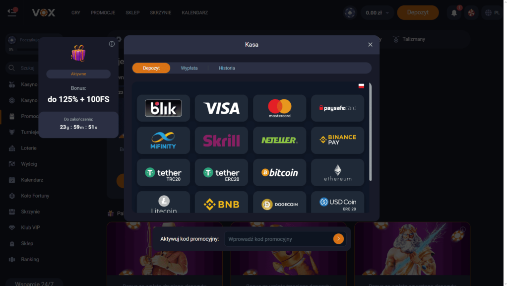 Metody Wpłaty i Wypłat