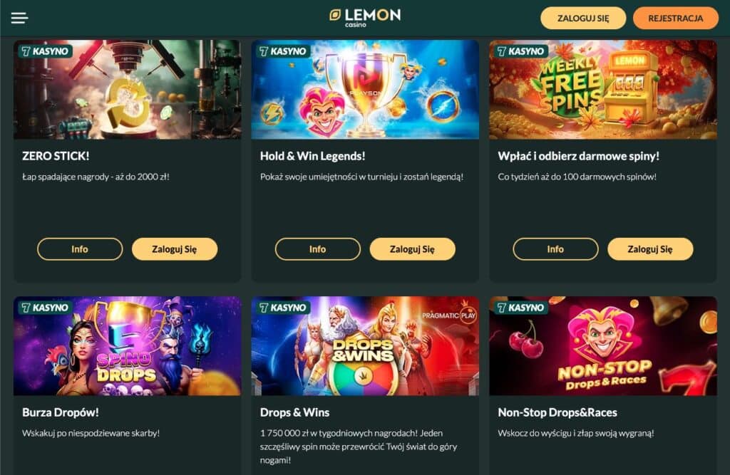 Lemon casino bonusy