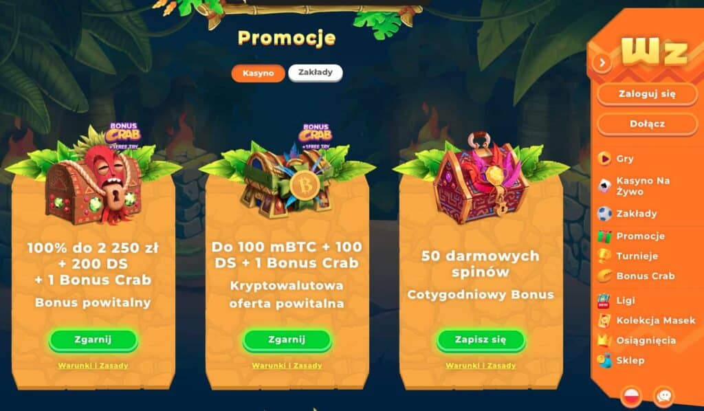Wazamba casino bonusy