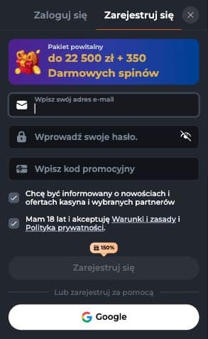 CorgiBet casino rejestracja konta