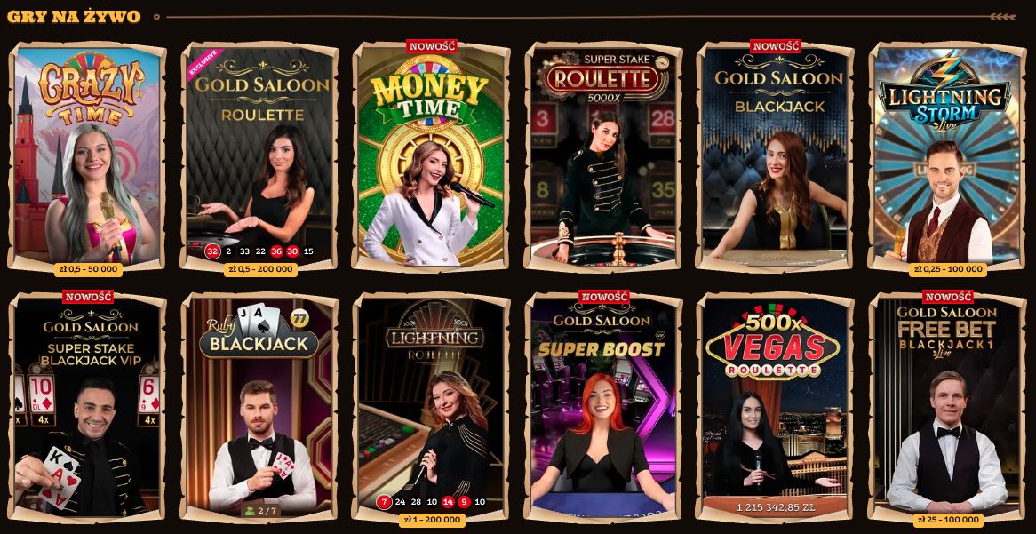 Gra z krupierami na żywo