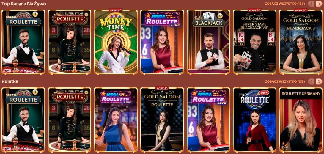 Gra z krupierami na żywo