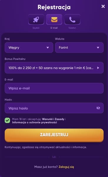 Kingmaker casino rejestracja konta