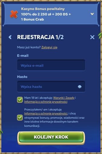 Pandido casino rejestracja konta