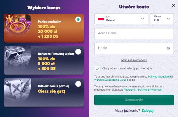 Safecasino rejestracja konta