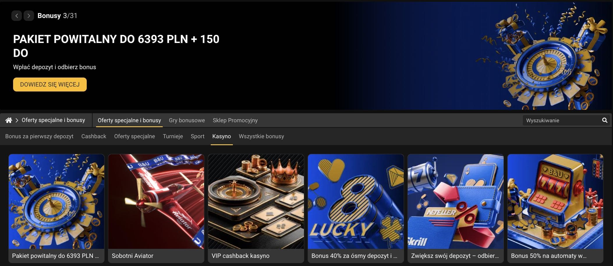 BetAndYou casino bonusy