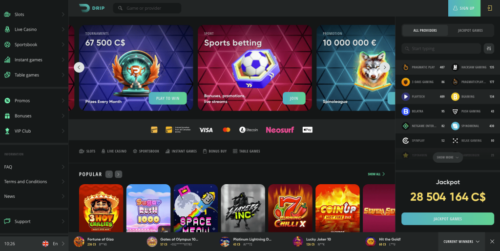 Drip Casino Canada