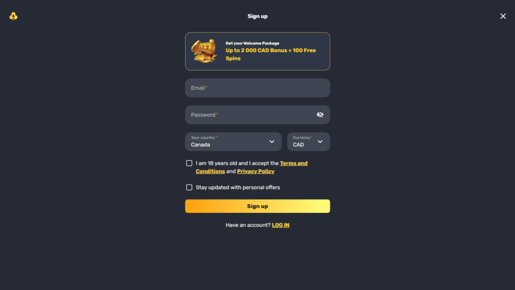 Rocket Play casino registration