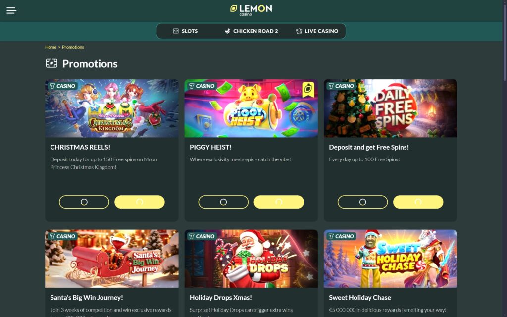 Lemon casino bonuses
