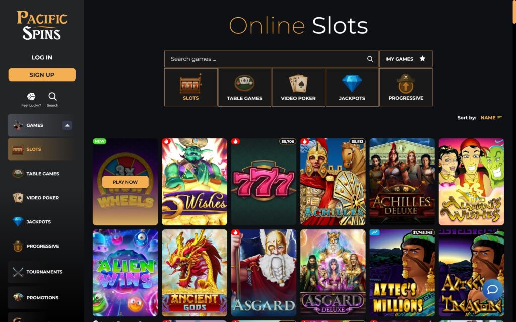 Pacific Spins casino slots