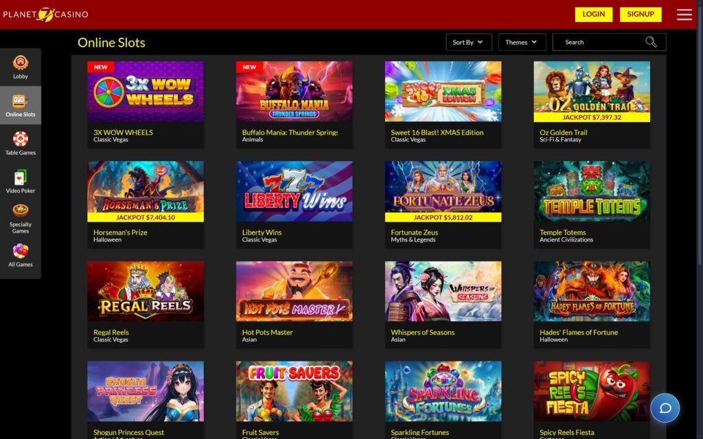 Planet7 casino slots