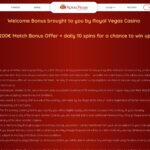 Royal Vegas casino bonuses