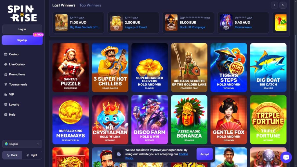 SpinRise casino slots
