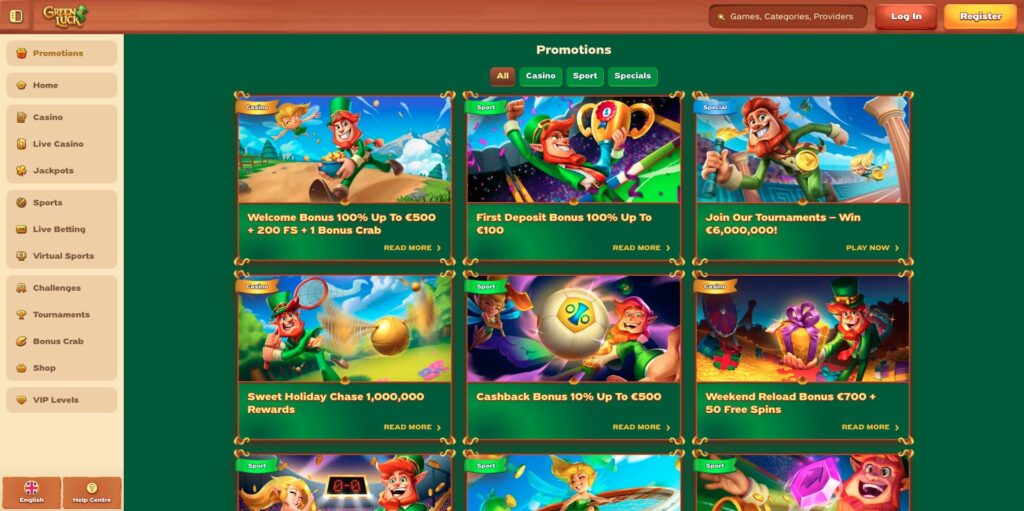 GreenLuck Casino Bonuses