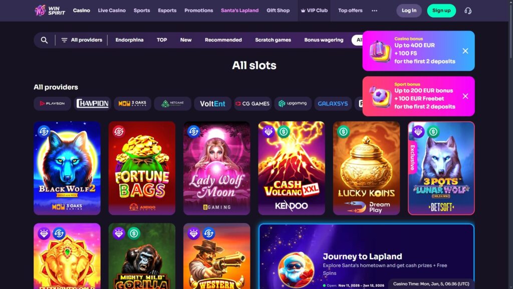 WinSpirit casino slots