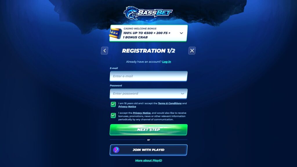 Bassbet casino registration