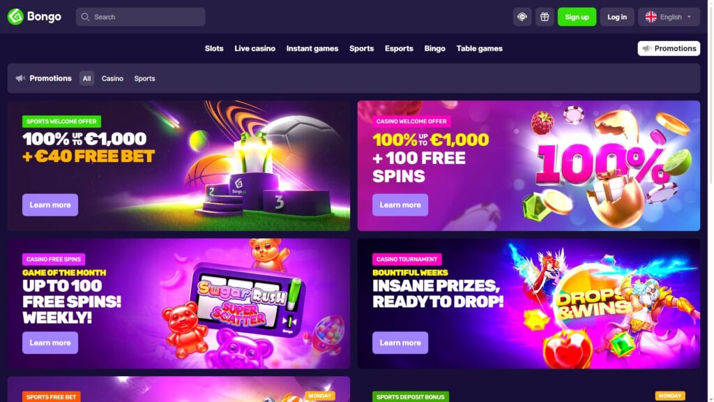 Bongo casino bonuses