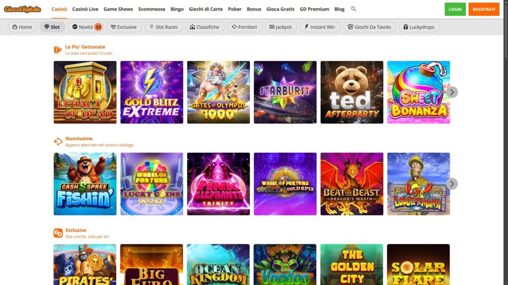 Gioco Digitale casino slots