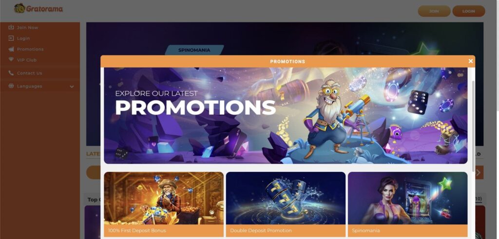 Gratorama casino bonuses