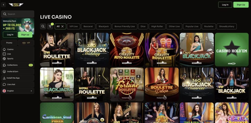 Live dealer casino
