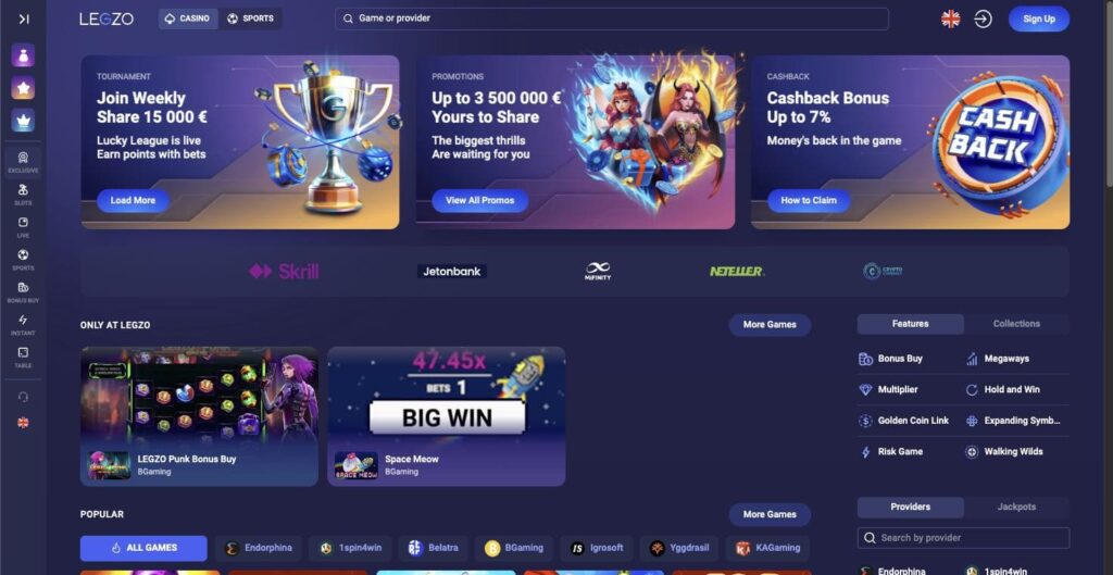 Legzo casino review